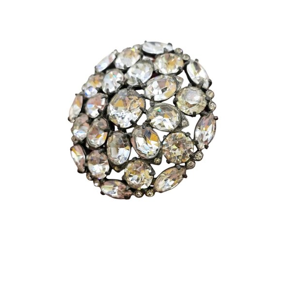 Wowsa! Huge Eisenberg Original Insanely Sparkly Rhinestone Brooch (A8641) - Picture 5 of 8